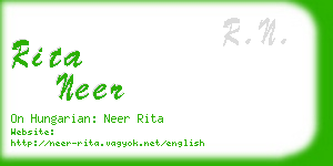 rita neer business card